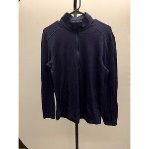 Icebreaker Navy Blue Merino Wool 260 Half Zip Pullover Sweater